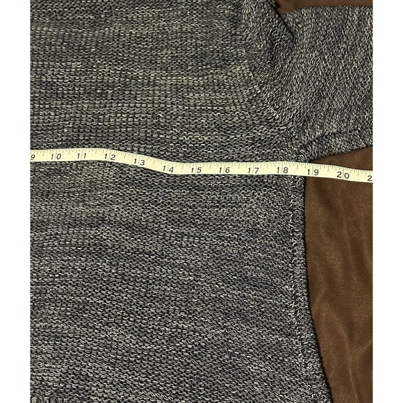 Style & Co Size S Blue Open Front Sweater Cardigan with Fringe - Picture 3 of 7